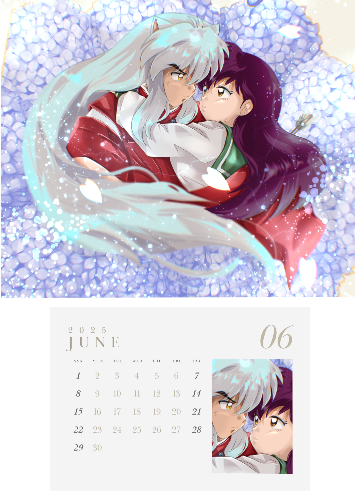 2025 Inuyasha Fanart Calendar