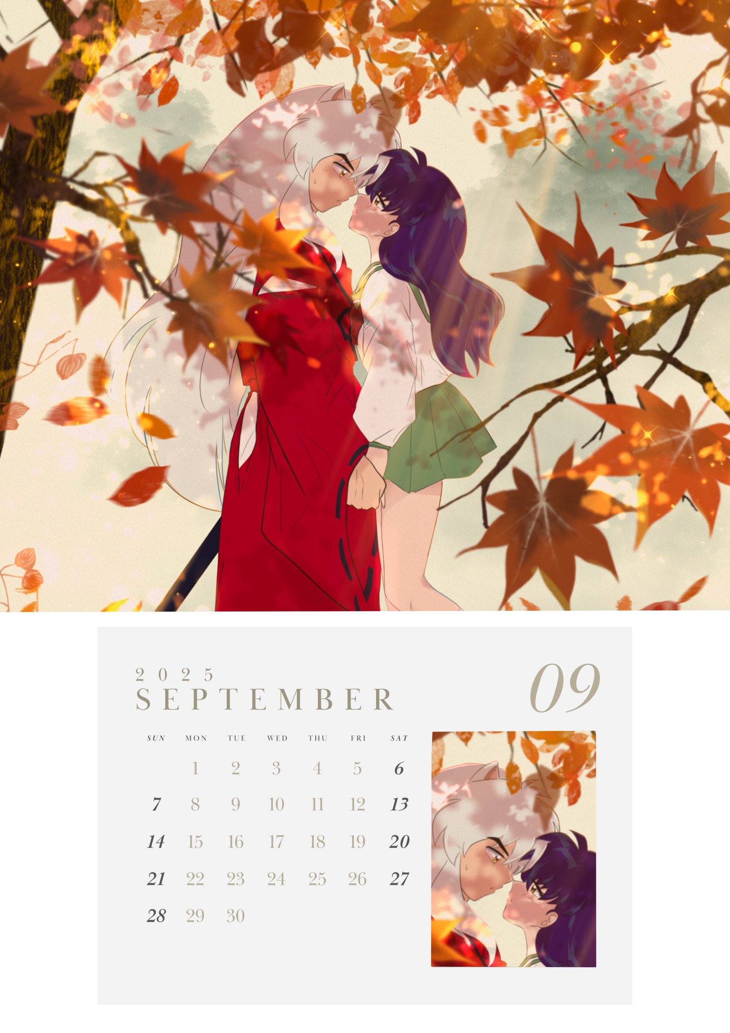 2025 Inuyasha Fanart Calendar