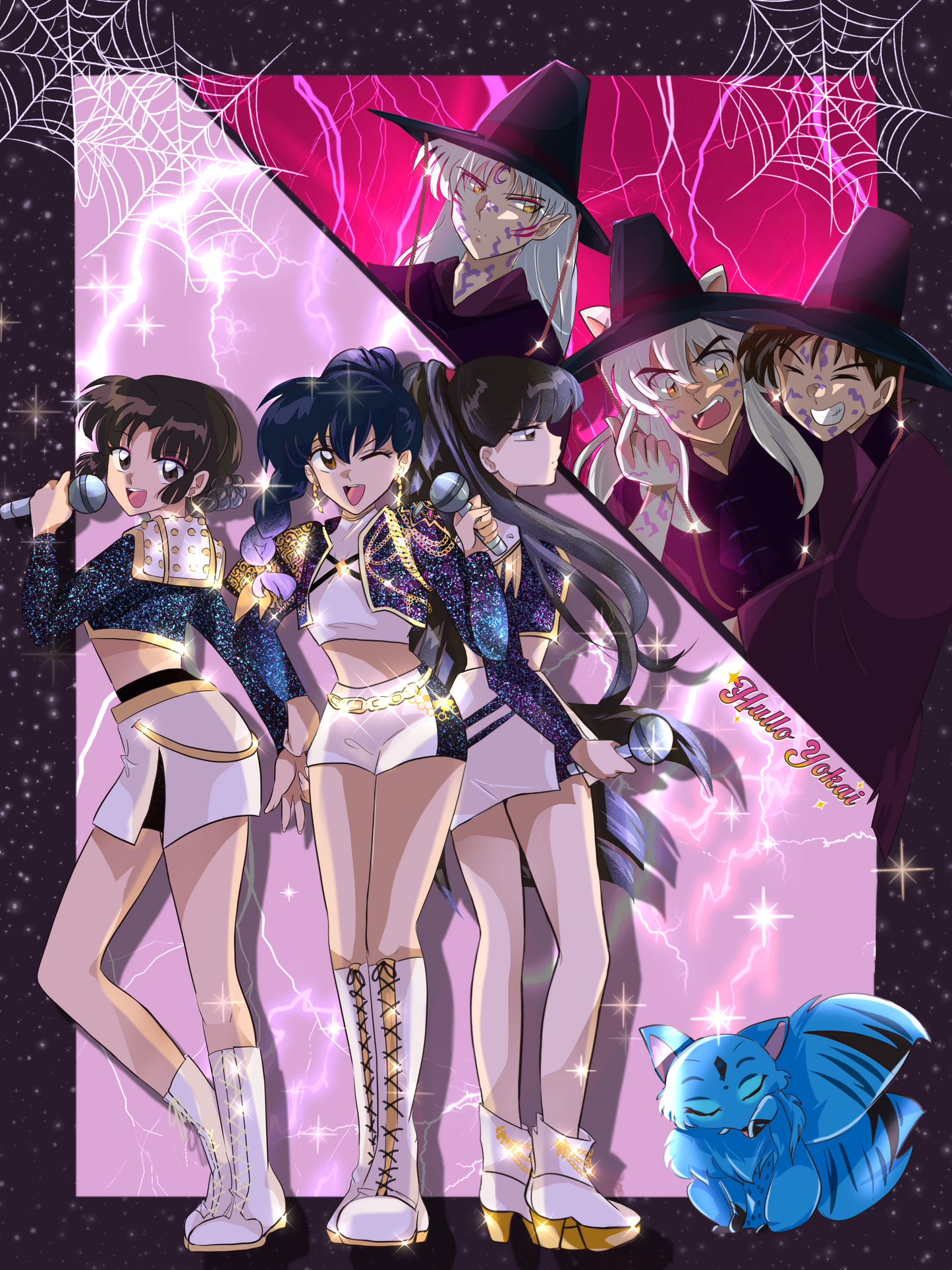 Small print - Inuyasha/K-pop Demon Hunters crossover