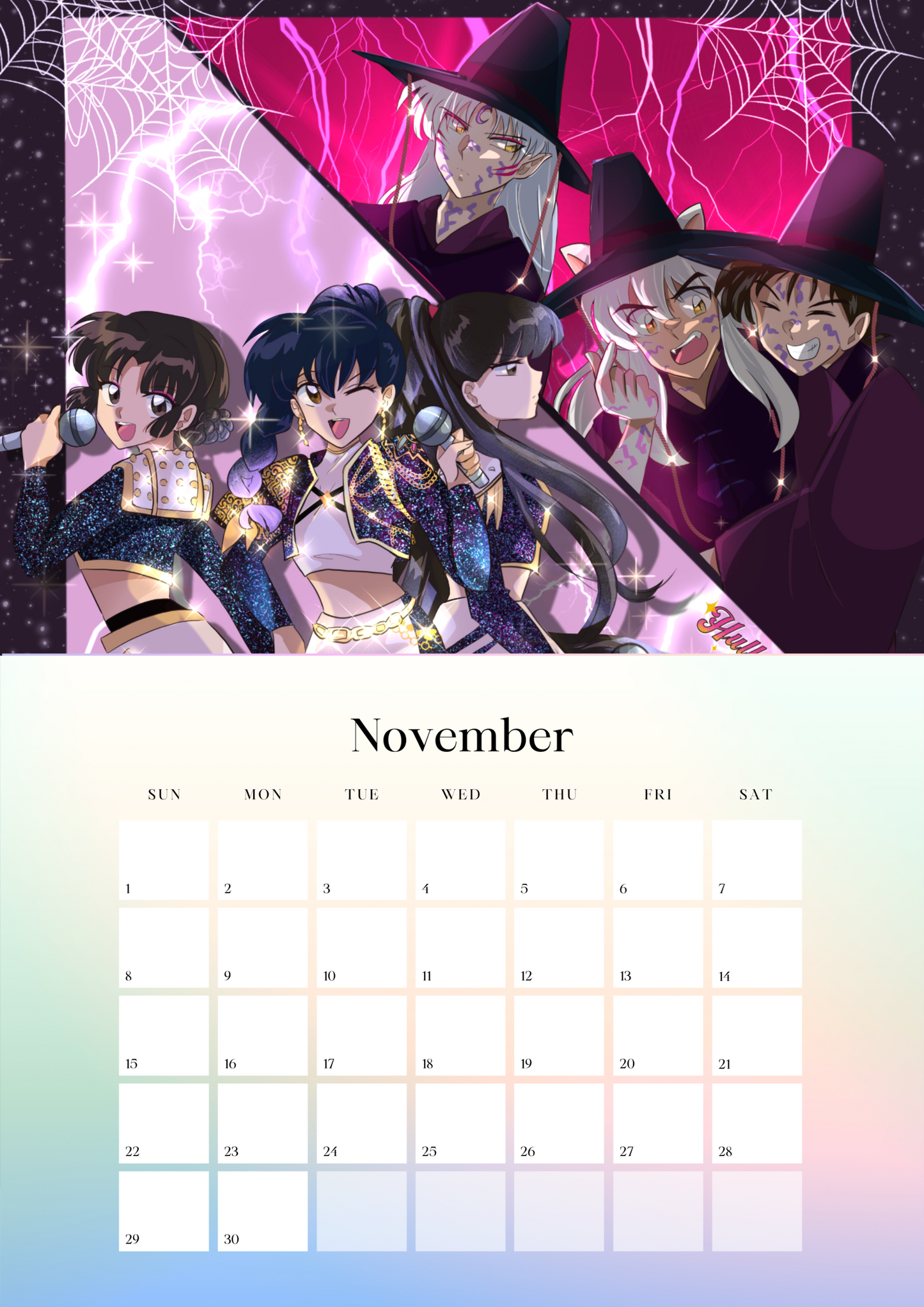 2026 Inuyasha Fanart Calendar