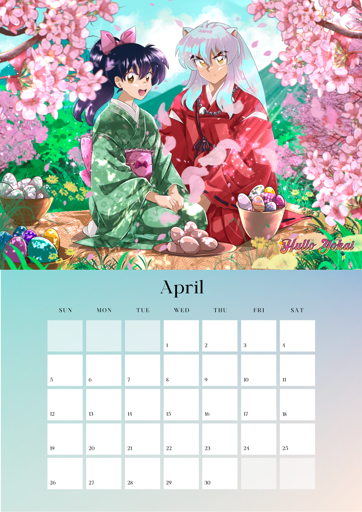 2026 Inuyasha Fanart Calendar