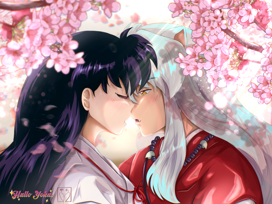 Small print - Inuyasha and Kagome Sakura tree