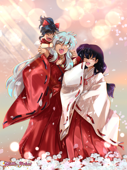 Small print - Inuyasha, Kagome and Moroha