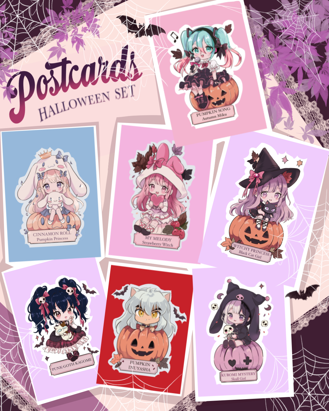 🎃✨ Halloween Witch Collection – A6 Art Postcards ✨🔮
