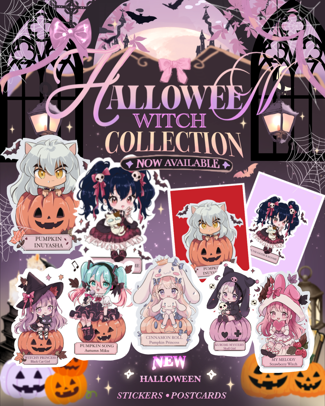 🎃✨ Halloween Witch Collection – A6 Art Postcards ✨🔮